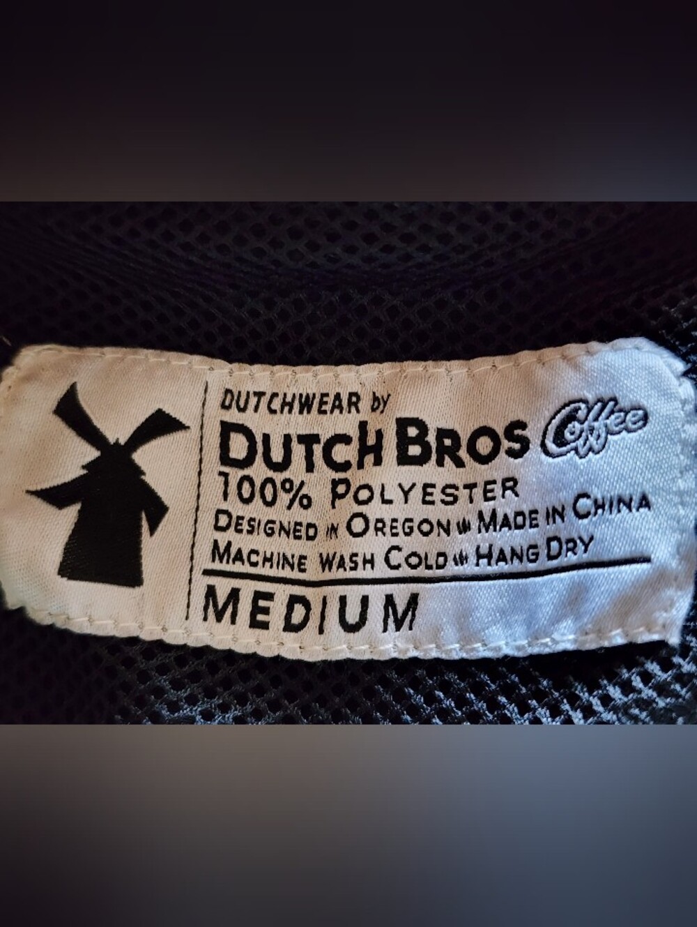 Dutch Bros Black Pullover Windbreaker Hoodie 'Stay Up Late & Change The World" - Picture 6 of 6